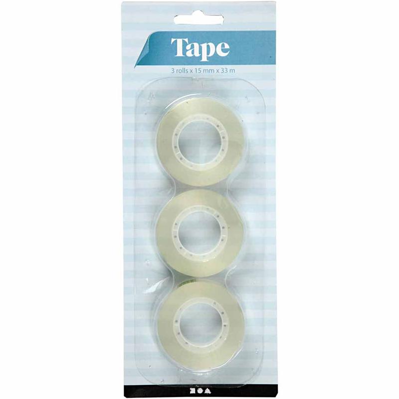Creativ Company tape, w: 15 mm, 99 m, 3x33 m 1 box