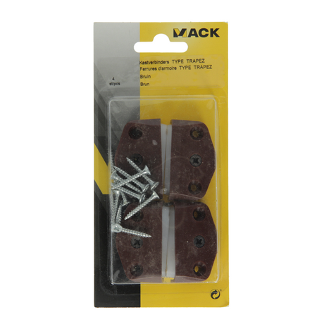 Mack 1013470 - 4-Panel Connectors Trapezoidal Brown | 5 pieces