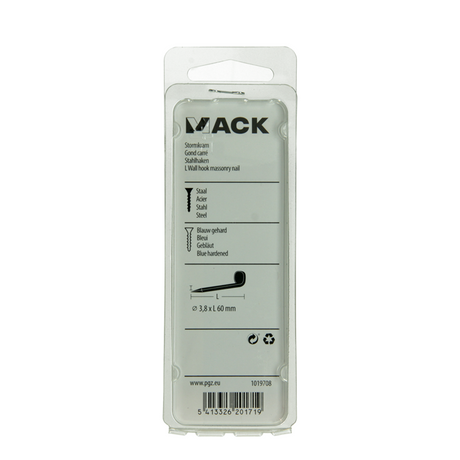 Mack 1019708 - joist hanger blued steel 6 pcs 3.8 x 60mm | 5 pieces