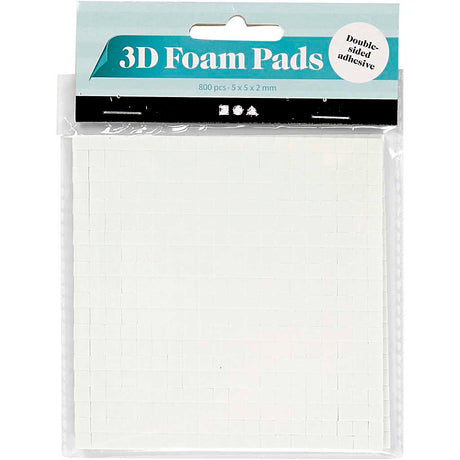 Creativ company https: www.cchobby.nl 3d-foam-pads-size-5x5-mm-thickness-2-mm-white-2x400-piece-2-sheet-1-box