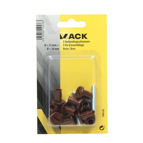 Mack 1013892 - 5 connector screws brown 30-40 mm | 10 pieces