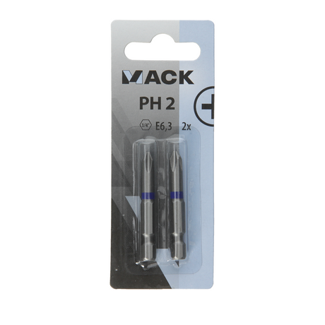 Mack 1018293 - screwdriver bit ph2 l50mm 2pcs | 5 pieces