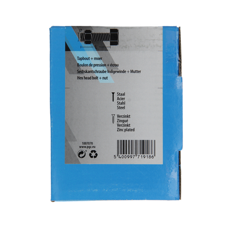 Mack 1007070 - Coach Screw + Nut, countersunk 100 pcs 5 x 30 mm | 5 pieces