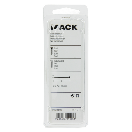 Mack 1017143 - nagel ronde kop 150 gr 2,7 x 60 mm | 5 stuks