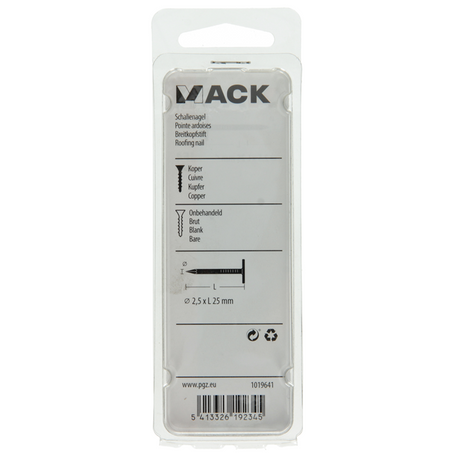 Mack 1019641 - Copper Scale Nail 30g 2.5 x 25mm | 10 pieces
