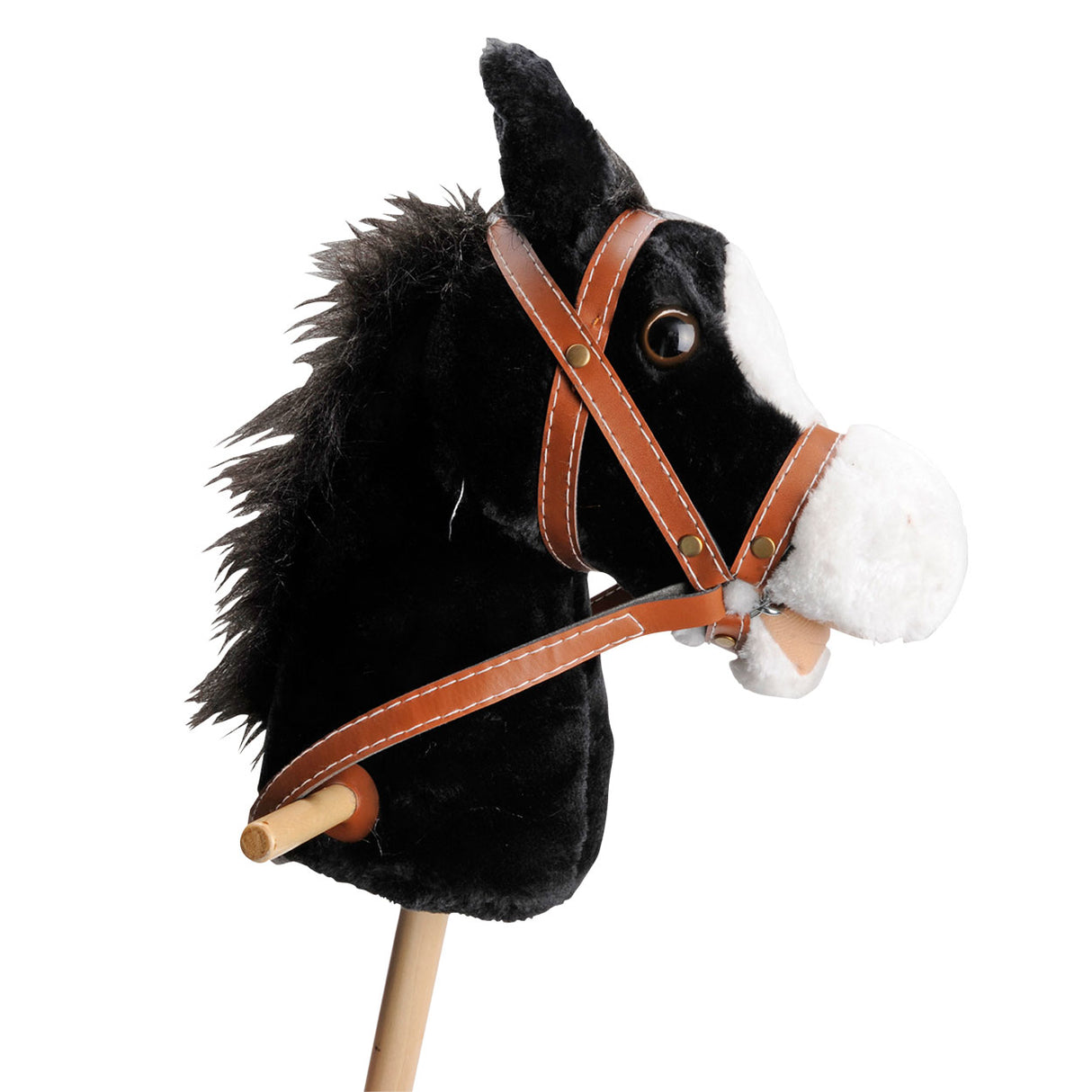 Playwood Wooden Hobby Horse con sonido negro