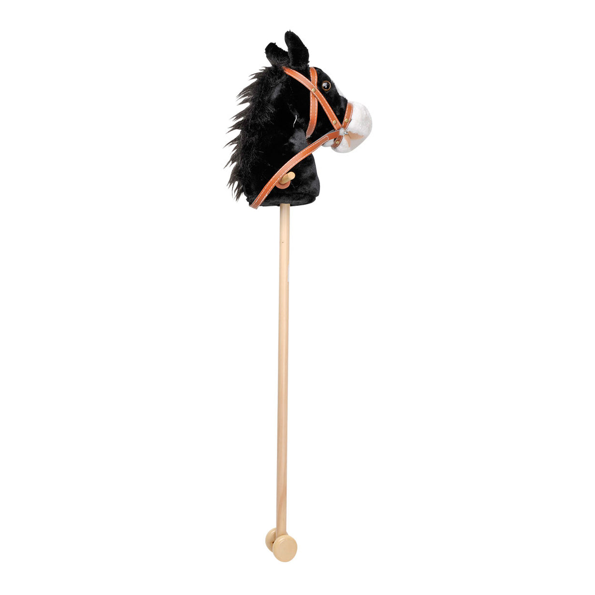 Playwood Wooden Hobby Horse con sonido negro