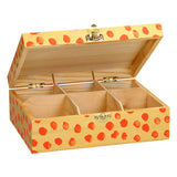 Decorate your own wooden teaist 6-compartment