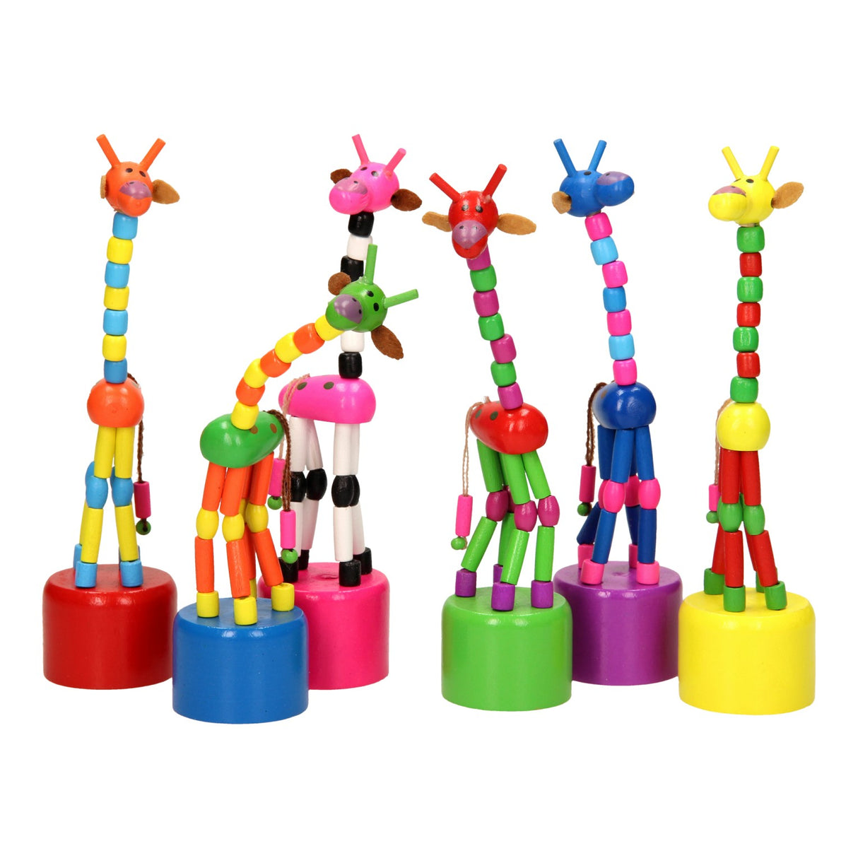 Playwood Houten Drukpop Giraffe farget