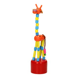 Playwood Houten Drukpop Giraffe färgad