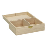 Caja de tarjetas de madera con cubierta de válvula