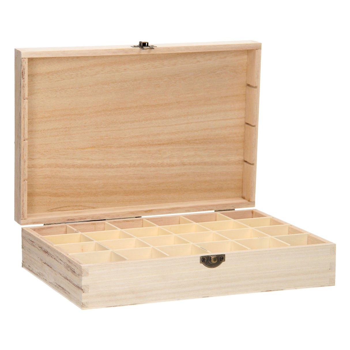 Caja de madera Playwood con 24 compartimentos