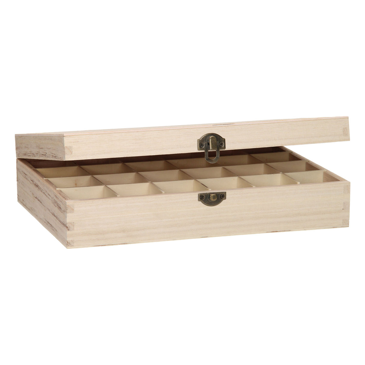 Caja de madera Playwood con 24 compartimentos