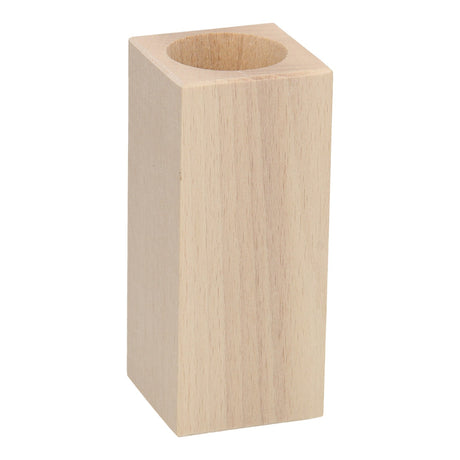 Playwood arbatos žvakidės laikiklis kvadratinis buko medis, 13cm