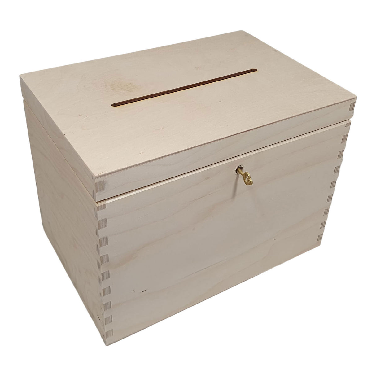 Playwood wooden envelope box with lock