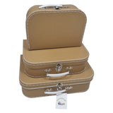 Playwood Cardboard Suitcase Set Brown, 3st.