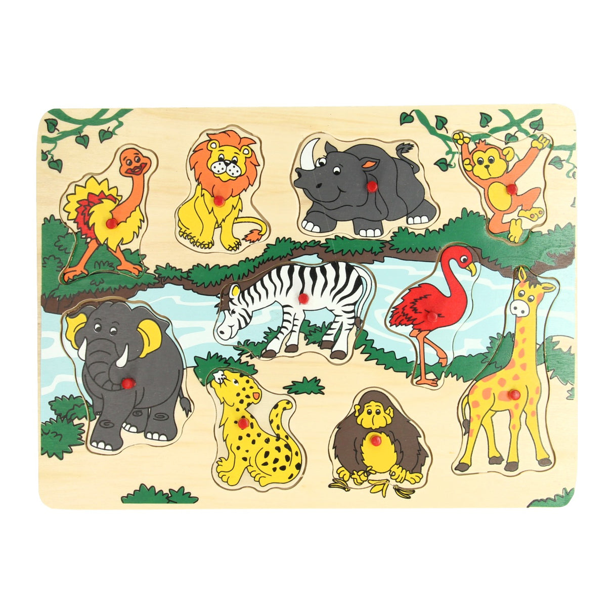 Drewniane stadniny Puzzle Wild Animals, 10..