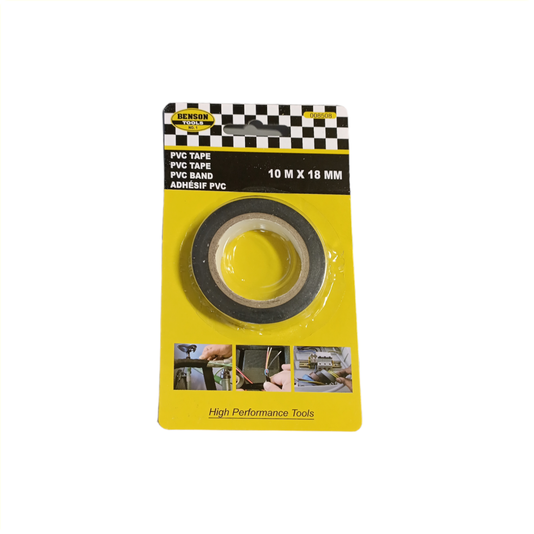 Black insulating tape, 10m x 18mm. Per piece