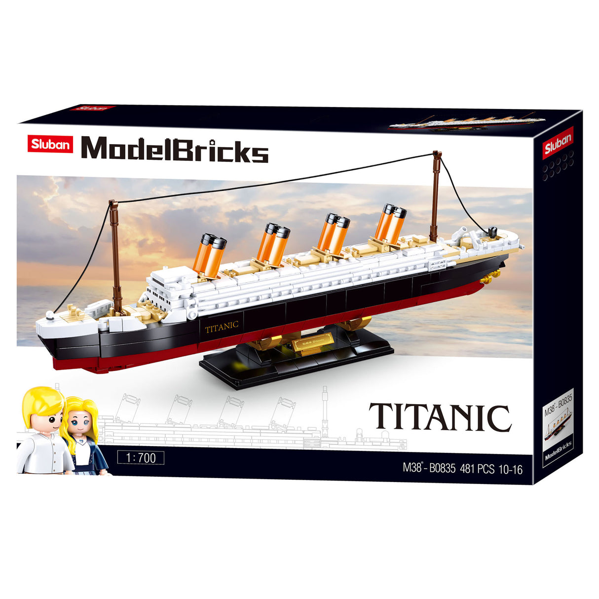 Sluban titanic 1:700 - 481 db.
