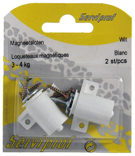 Mack 1013834 - 2 magnetic locks white 3 - 4 kg | 5 pieces
