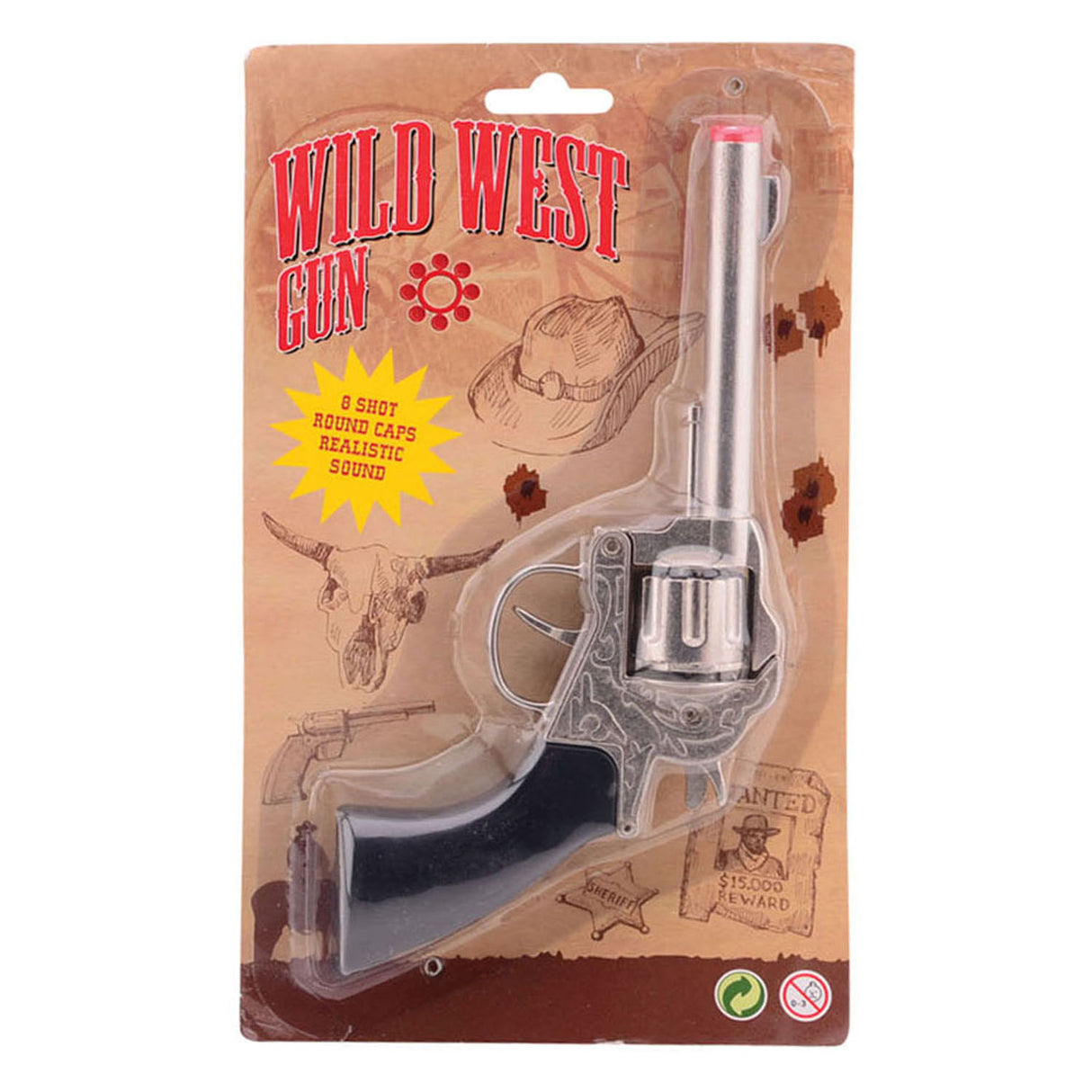 Johntoy Wild West Cowboy Revolver, 8 Schüsse