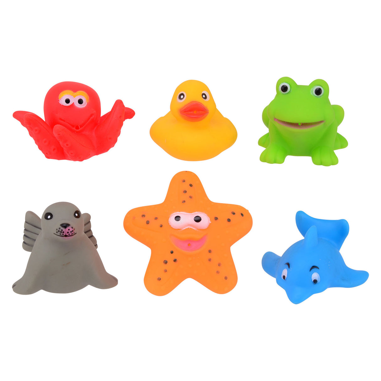 JohnToy Happy World Bath Toys, 6dlg.