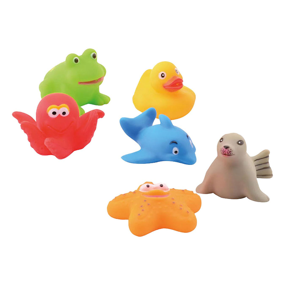 JohnToy Happy World Bath Toys, 6dlg.