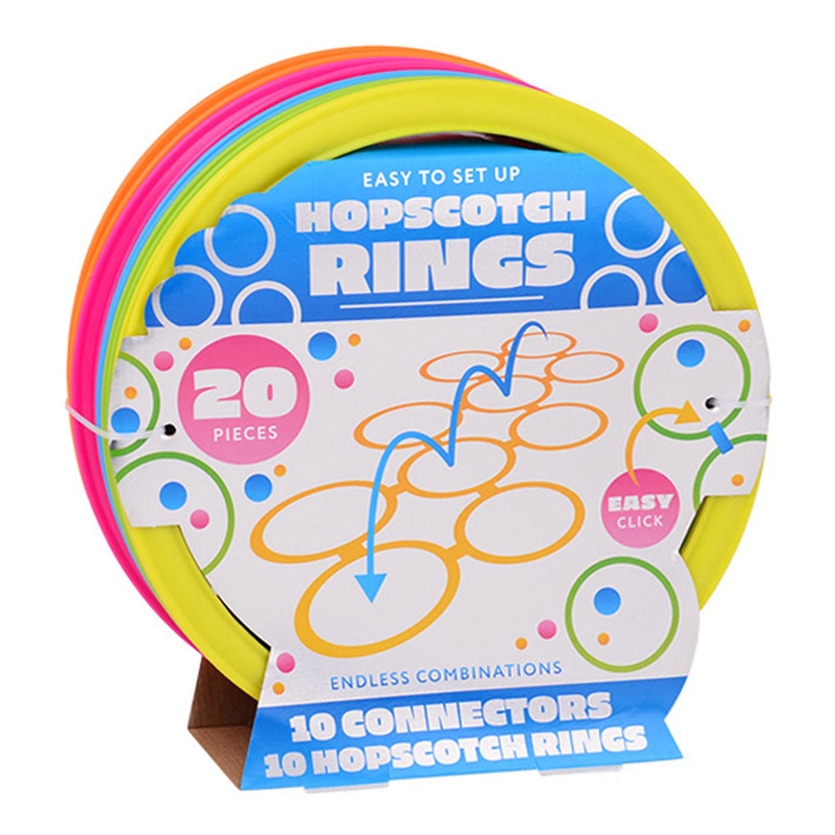 Johntoy hopscotch rings, 20 pieces.