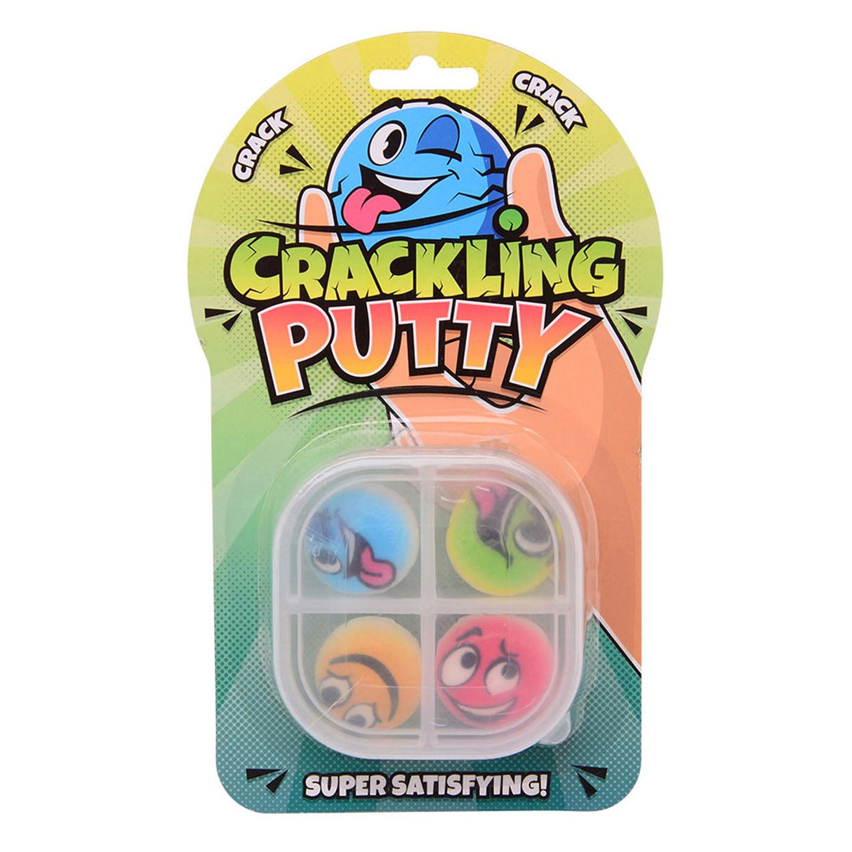 Johntoy Crackling Putty i oppbevaringsboks, 4st.