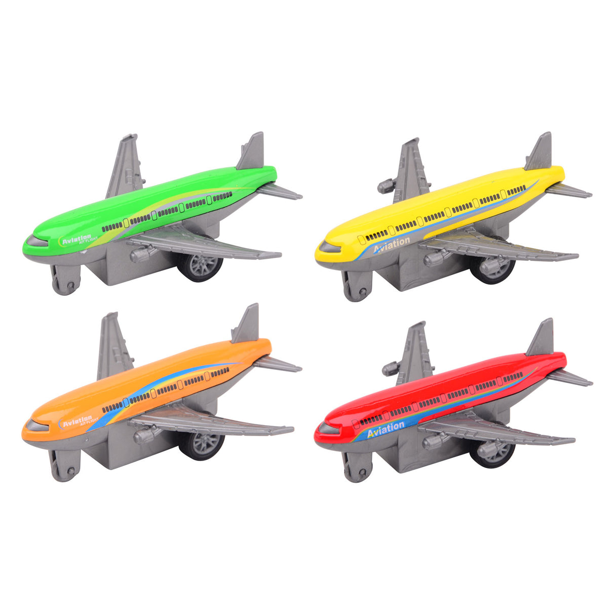 Pull-Back Die-Cast Aircraft, 4..