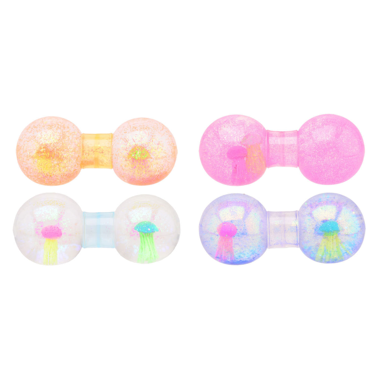 Johntoy Glitter Squeeze Dumbell mit Quallen