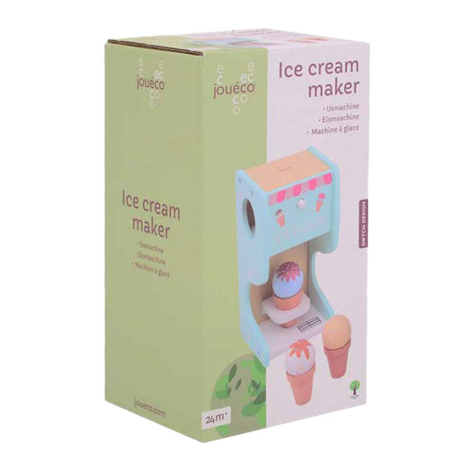 Machine de crème glacée en bois Joueco avec ampoules de glace, 6dlg.