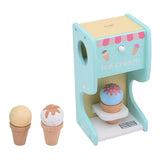 Machine de crème glacée en bois Joueco avec ampoules de glace, 6dlg.