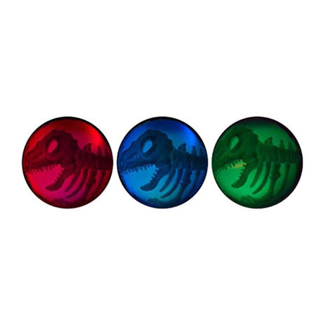 Johntoy leuchtender Dino-Hüpfball, 8 cm