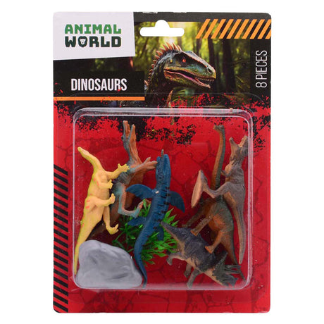 Johntoy zvierací svet - dino hracia súprava, 8 kusov.