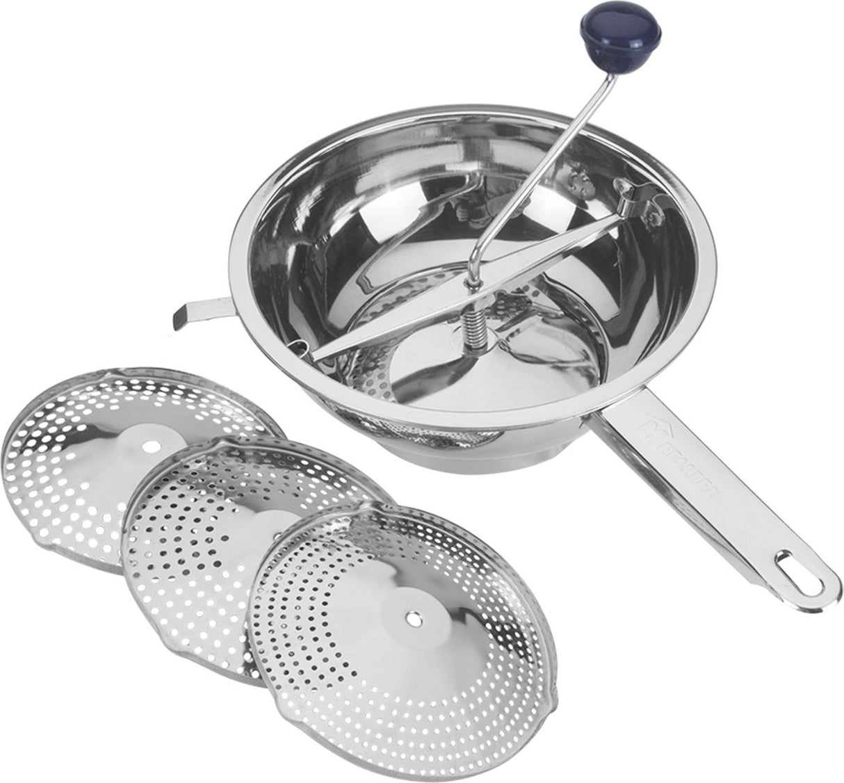 Metaltex milly groentenmolen roerzeef rvs met 3 inzetten 24cm