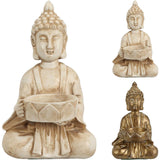 Hemstyling Buddha värmeljushållare guldkräm