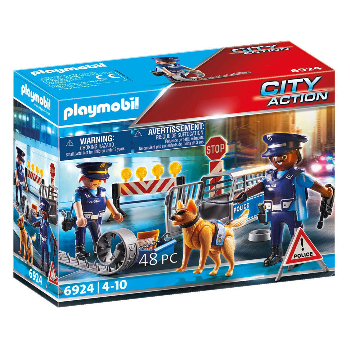 PlayMobil Stad Action Police Road Barrière 6924