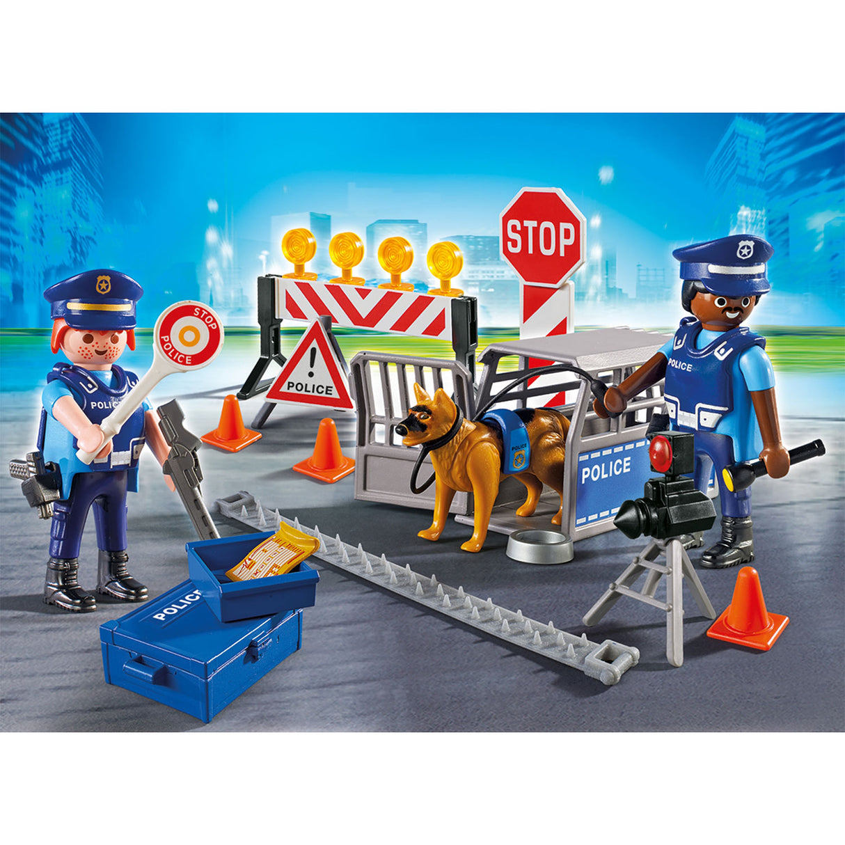 Playmobil City Action Police road barrier 6924