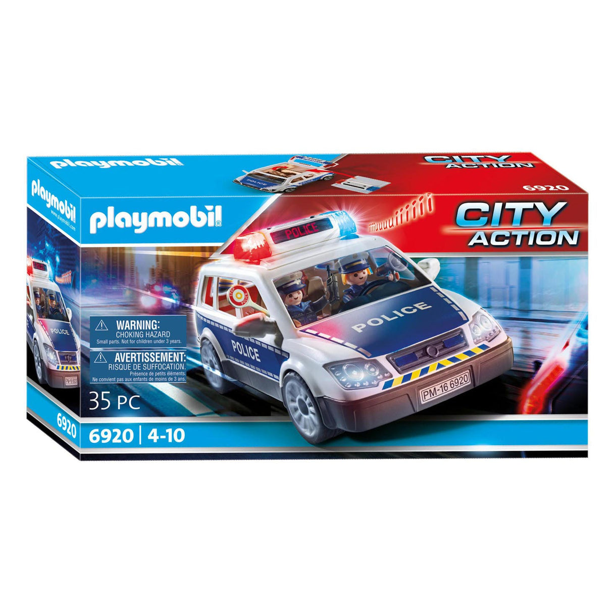 PLAYMOBIL City Action Politiepatrouille met Licht en Geluid 6920