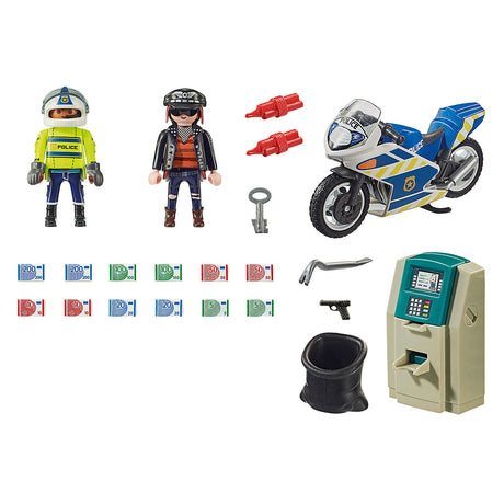 Playmobil City Action Politiemotor Achtervolging van de Geldrover 70572