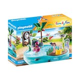 PlayMobil Familjor Spaass schwammen Pool mat Waasserplash 70610