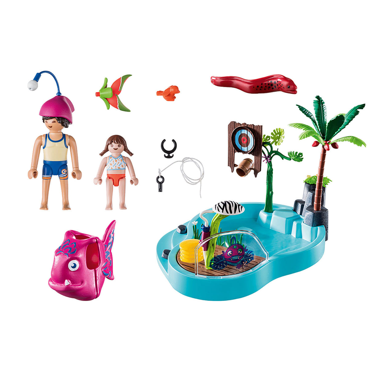 PlayMobil Family Fun Natwmwming Piscina con Watersplash 70610