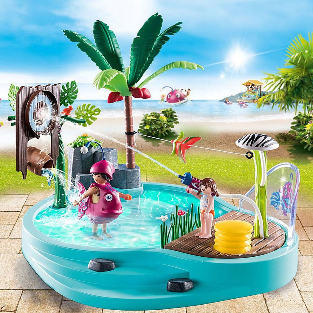 Poccia di nuoto Family Family Playmobil con Watersplash 70610