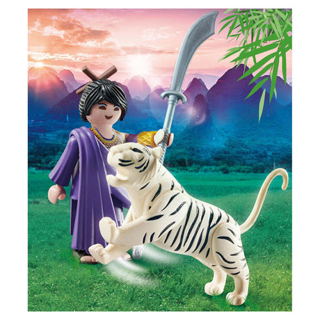 PlayMobil Spezialitéiten asiatesch Fighter mat Tiger - 70382