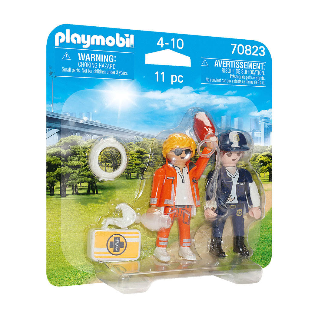 Playmobil City Life Duopack akuttlege og politibetjent 70823