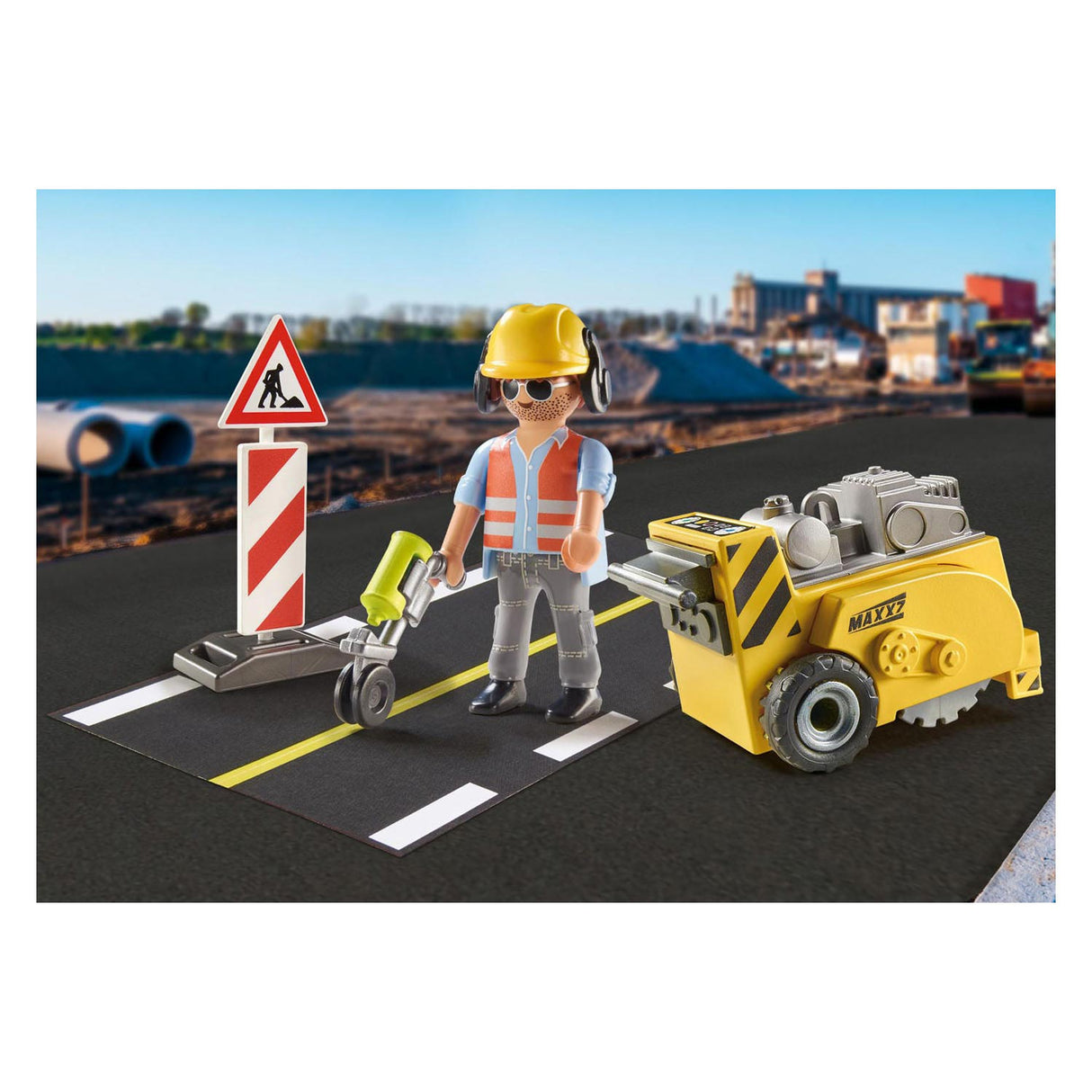 Playmobil City Action 71185 Construction Worker with Edge Cutter