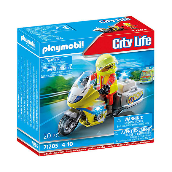 Playmobil City Life Emergency Motor Cykel med blinkande ljus 71205