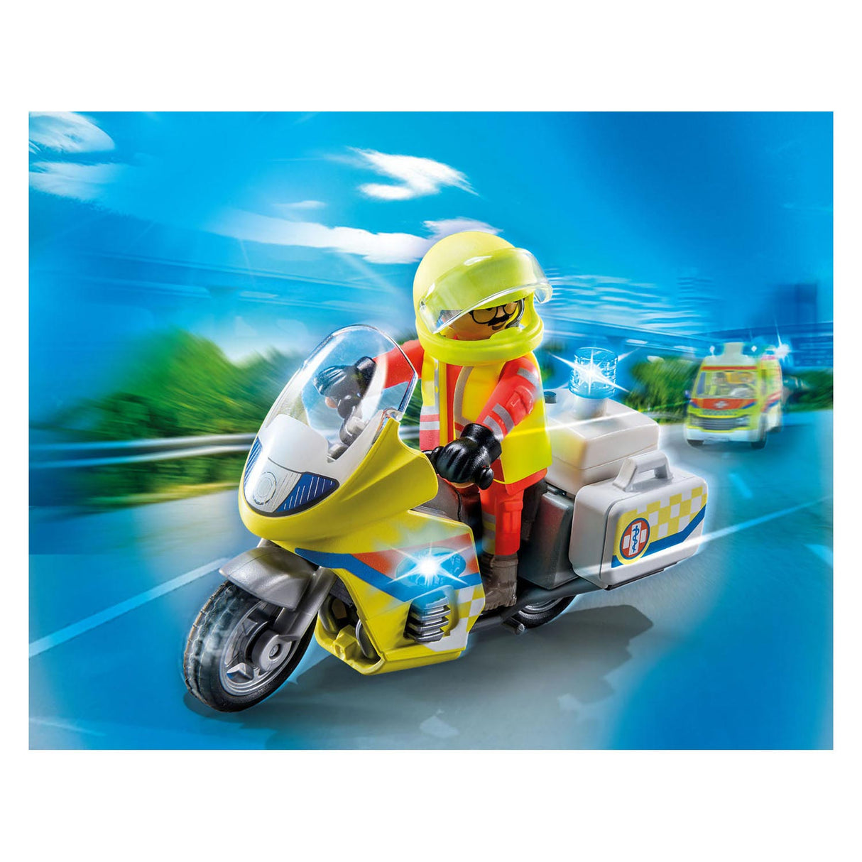 Playmobil City Life Emergency Motor bike with flashing light 71205