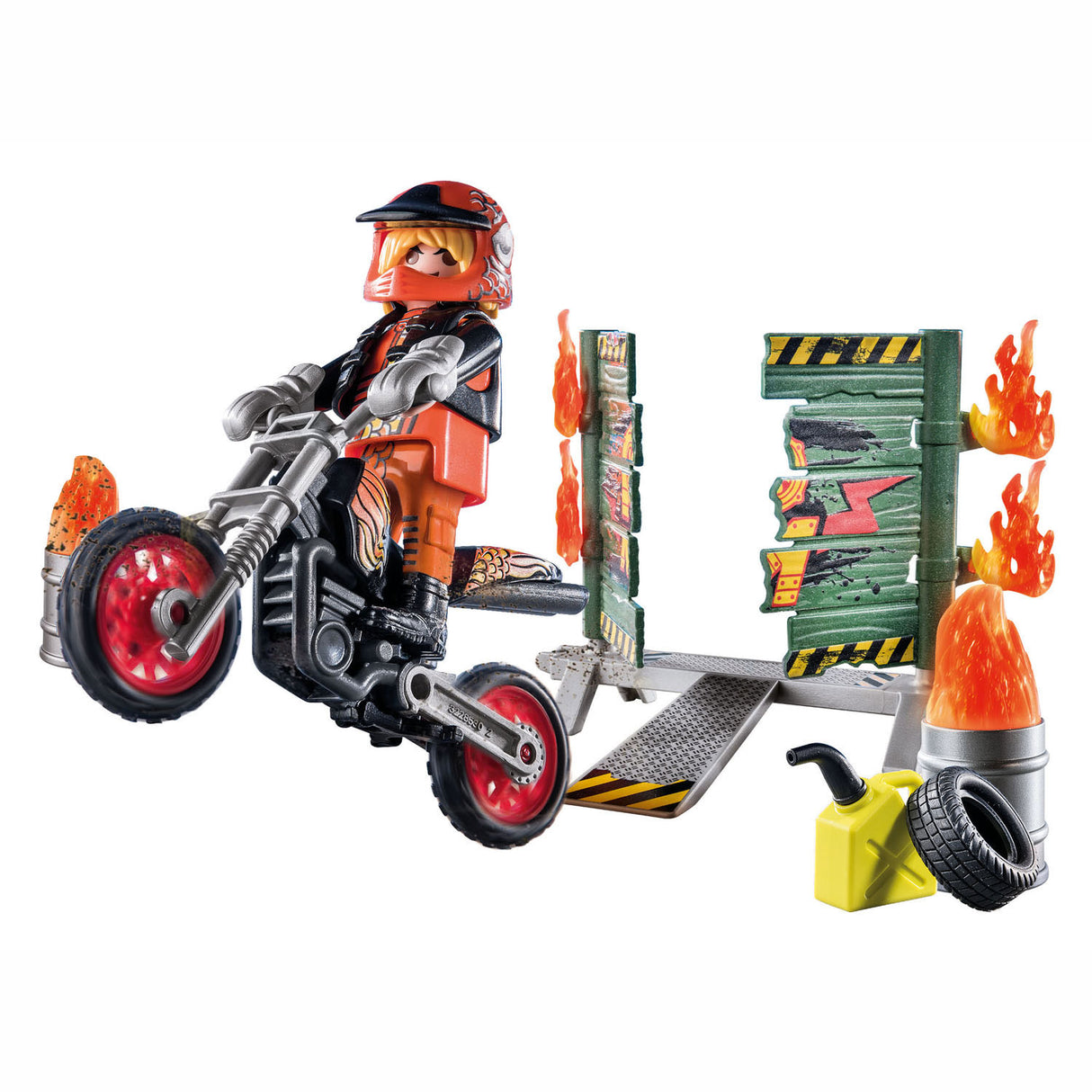 Playmobil Starterpack Stuntshow Motor met Vuurmuur 71256